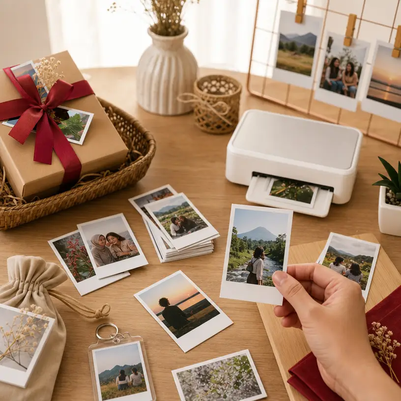 Ilustrasi Cetak Polaroid 2R Tasikmalaya Ukuran 6x9 cm - Foto Kenangan, Dekorasi, Hampers & Merchandise Kekinian dari Nuela.co.id