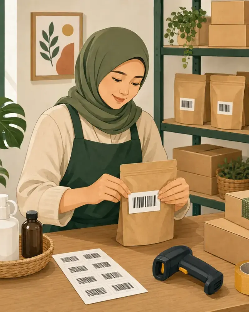 Cetak Label Barcode Tasikmalaya untuk Produk dan Stok UMKM - Nuela.co.id
